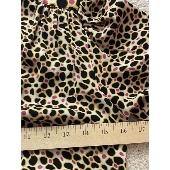 Diane Von Furstenberg Womens Silk Abel Wrap Dress Leopard 2010 Mod Keyhole Sz 2 - Picture 7 of 8
